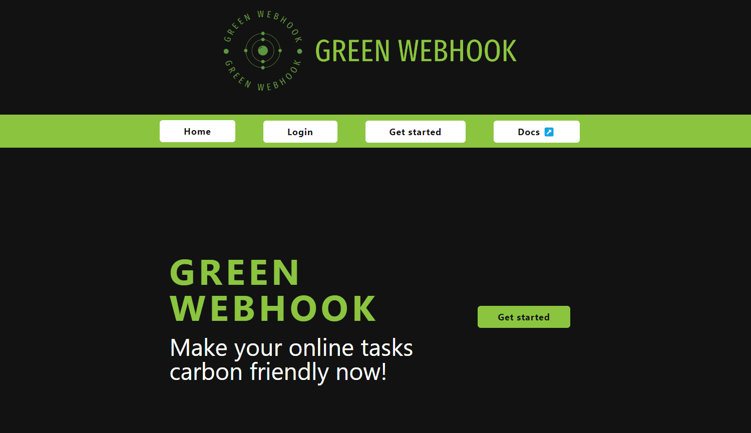 Carbon Hack | Green Webhook